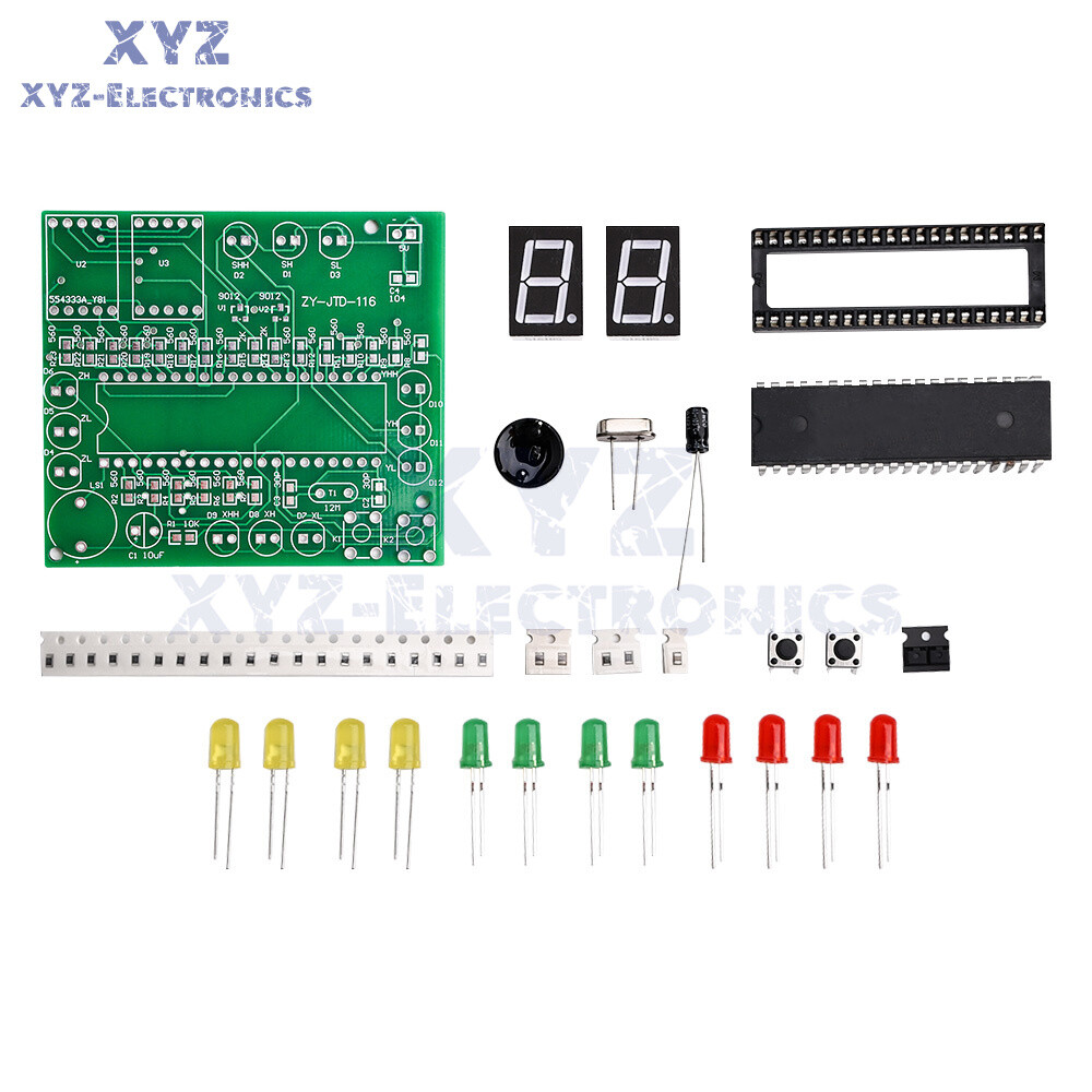 51 Single-chip Microcomputer Traffic Light Signal Light DIY Assembly Kit Set