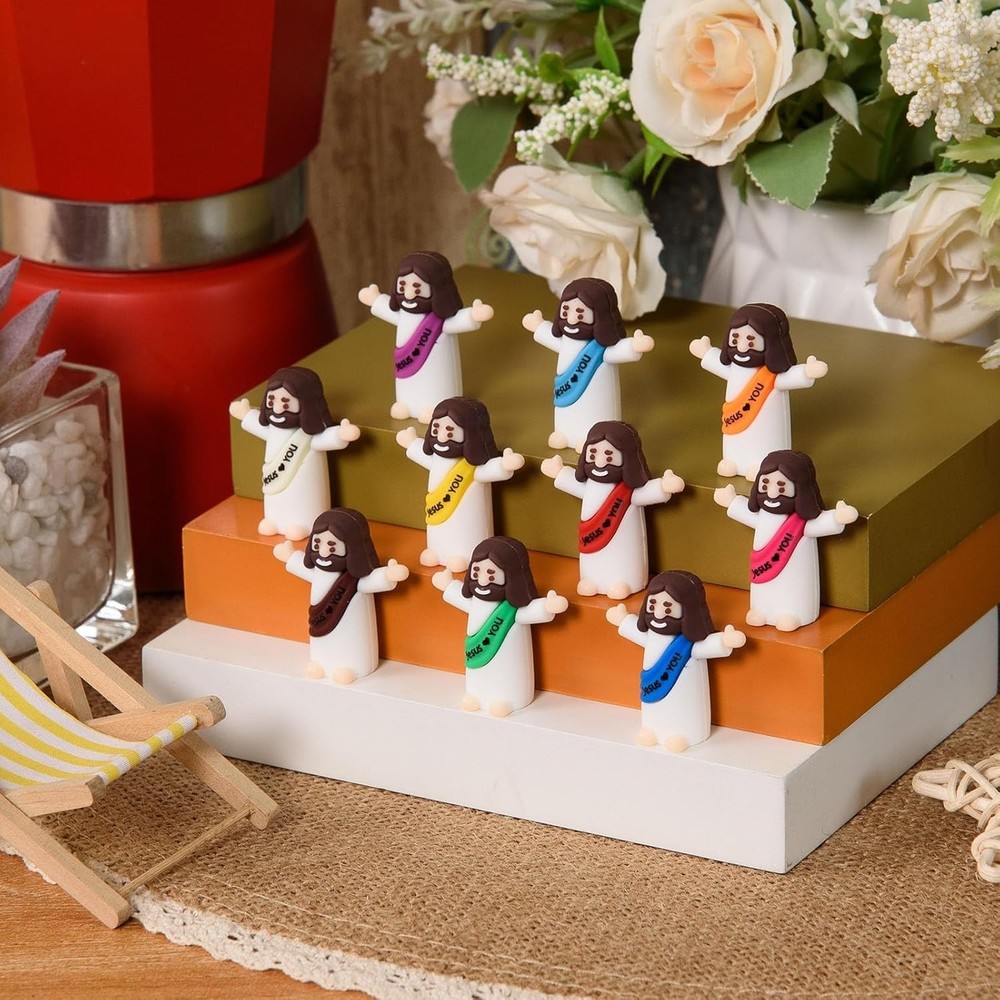 50-Pack Tiny Jesus Figurines - Perfect for Easter Celebrations & Sunday School