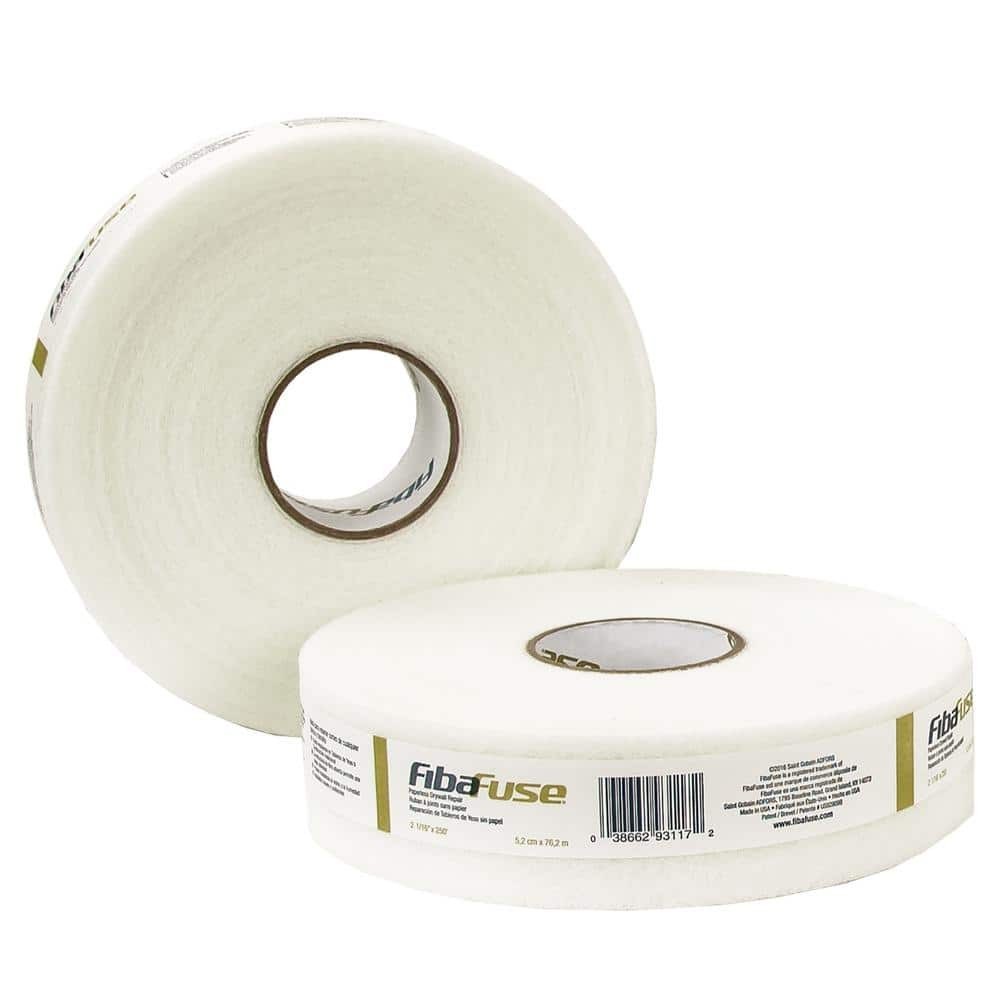 FibaFuse 2-1/16 in in. x 250 ft. White Paperless Drywall Joint Tape