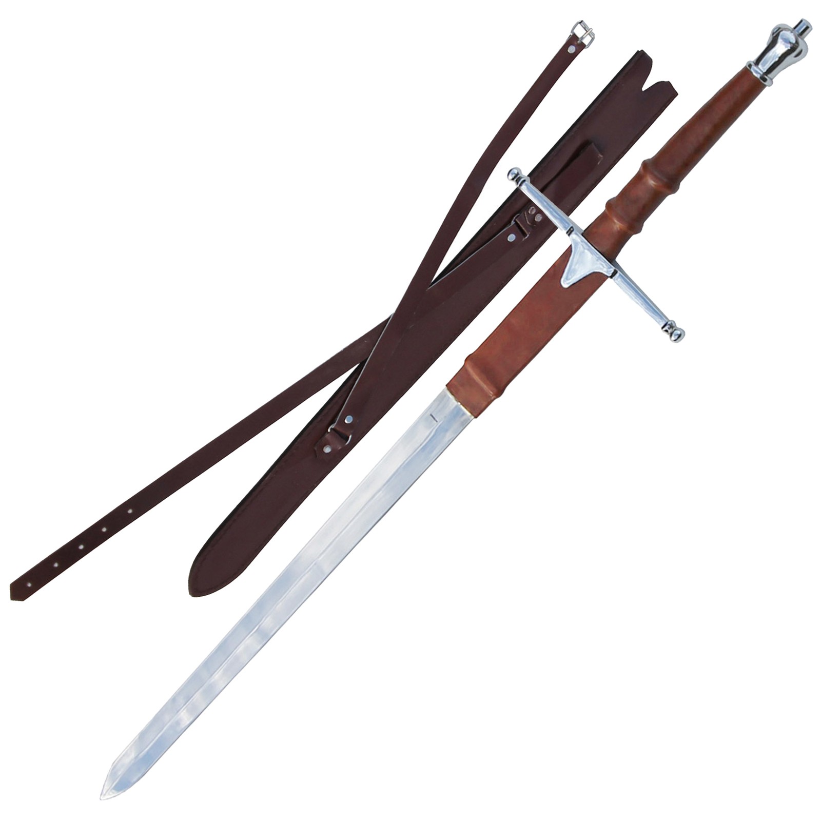 BRAVEHEART Scottish Hero William Wallace Claymore Polished Stainless Steel Sword