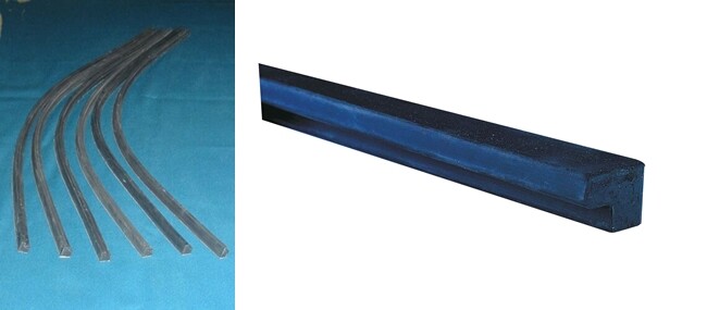 Pool table cushion rubber 5/8" profile Black Peradon fit 7ft +6ft table