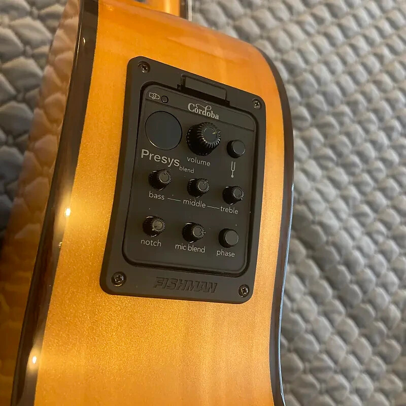 CordobaGK Studio Negra Acoustic-Electric Nylon String Classical Guitar WITH CASE