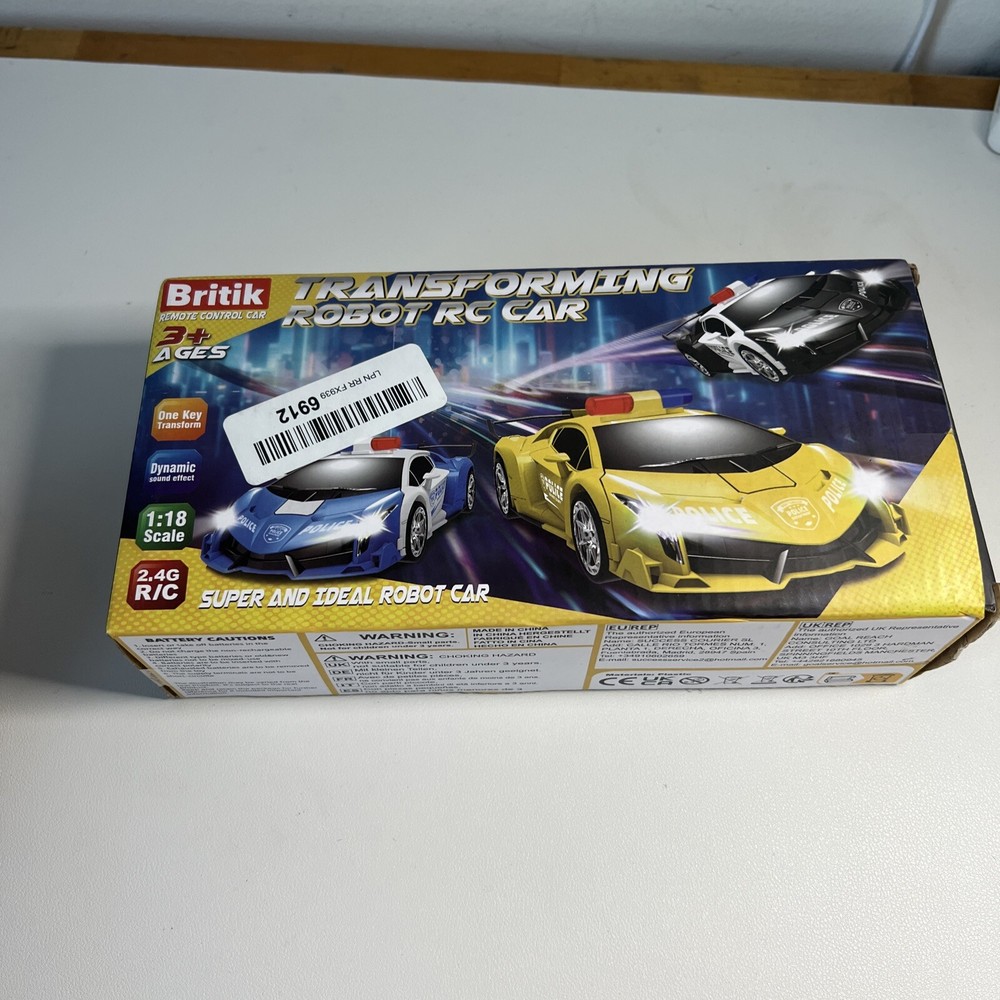 Britik Transforming Robot Remote Control Car 2.4ghz Open Box