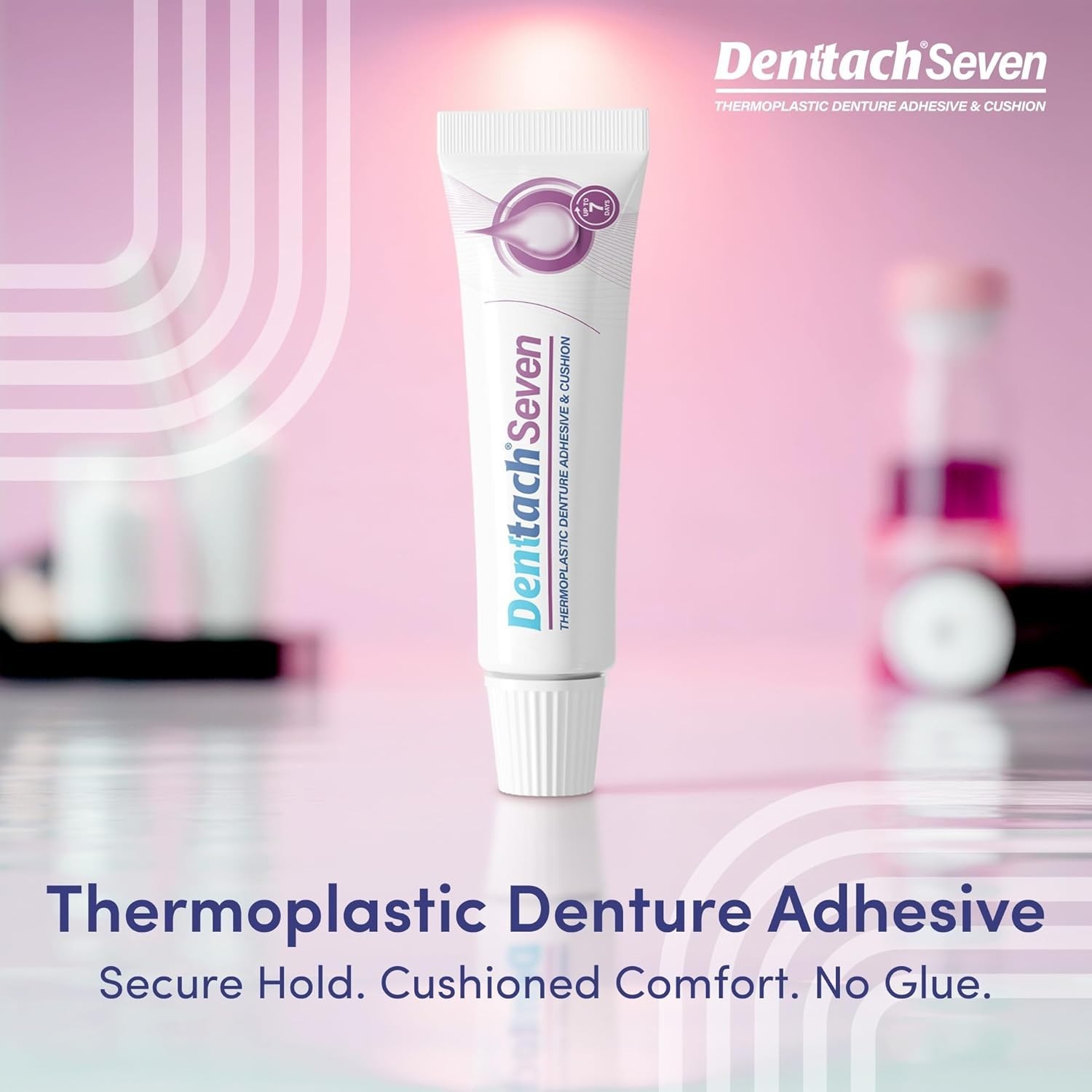 5 Pack Denttach Seven Day Hold Thermoplastic Denture Adhesive .71 Oz.