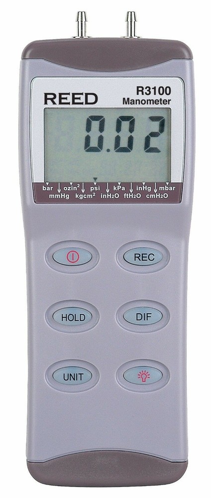 REED Instruments R3100 Digital Differential Pressure Manometer (100psi)