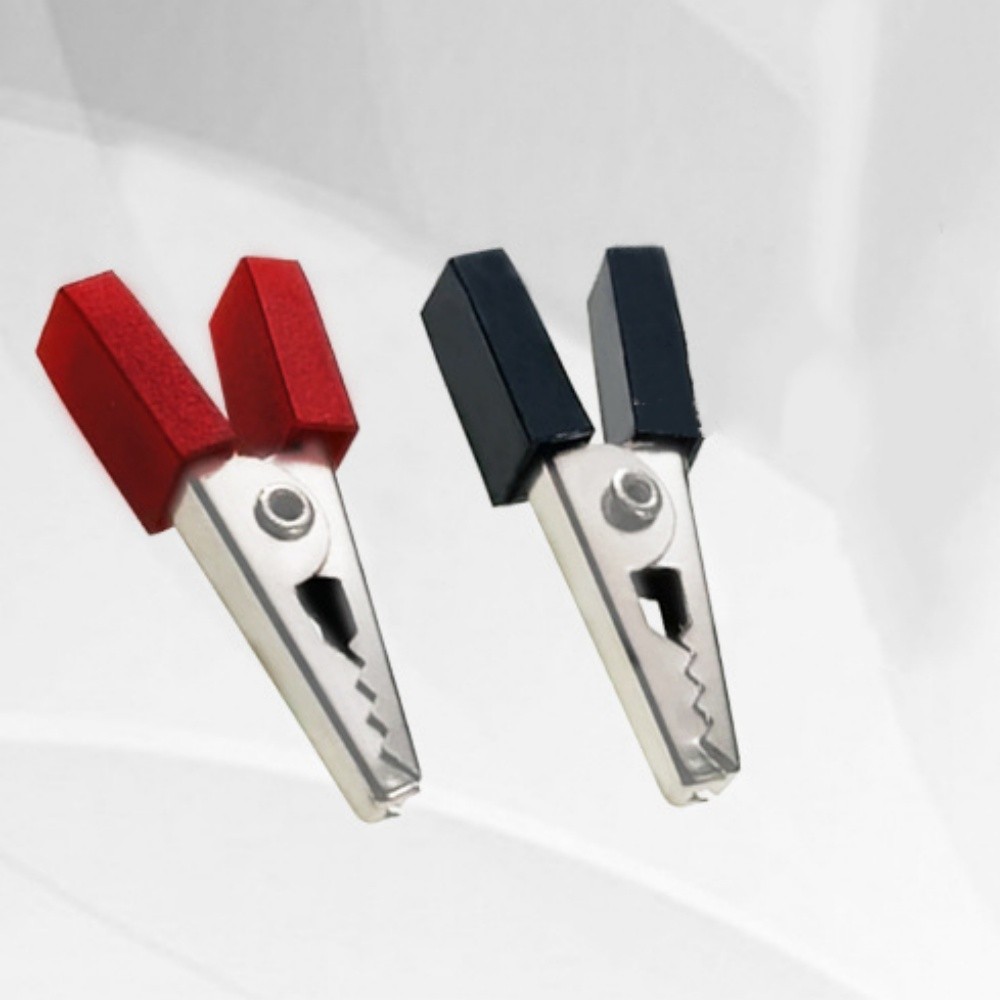 20 Pcs Nickel Plating Crocodile Clip Set Strong Spring For Electrical Testing