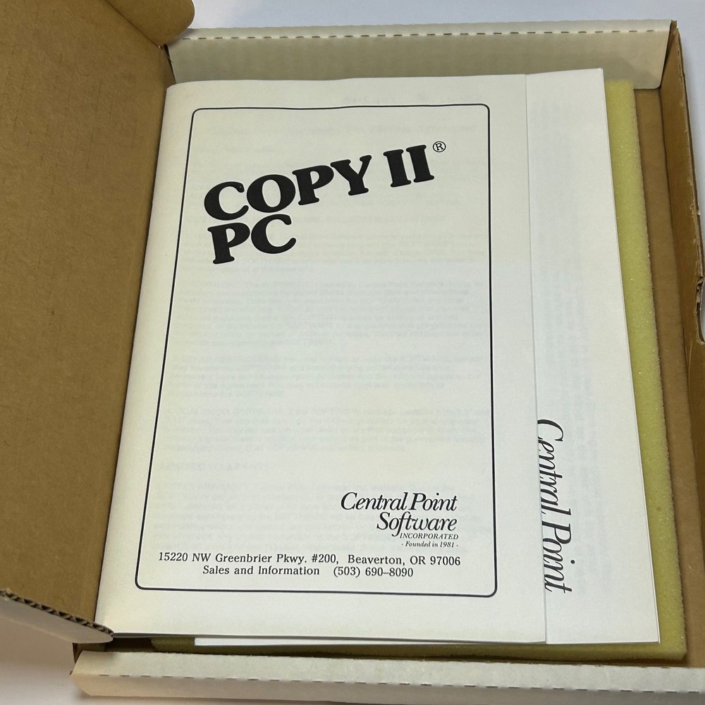 1988 COPY II Disk Tools IBM PC & Compatibles Software Manual & Floppy Disk