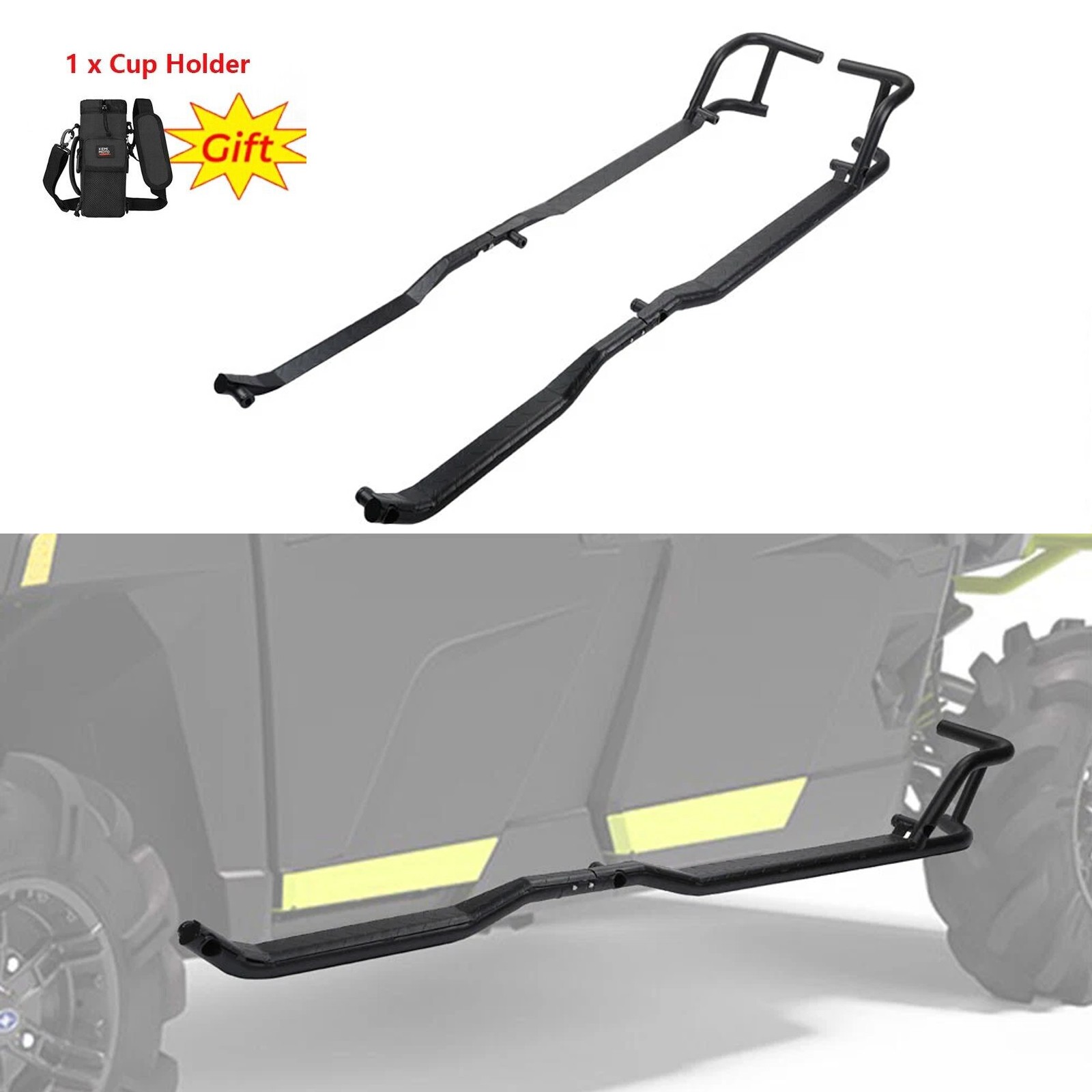 Rock Sliders Nerf Bars Side Steps for the Polaris Ranger Crew XP 1000 2019-2026