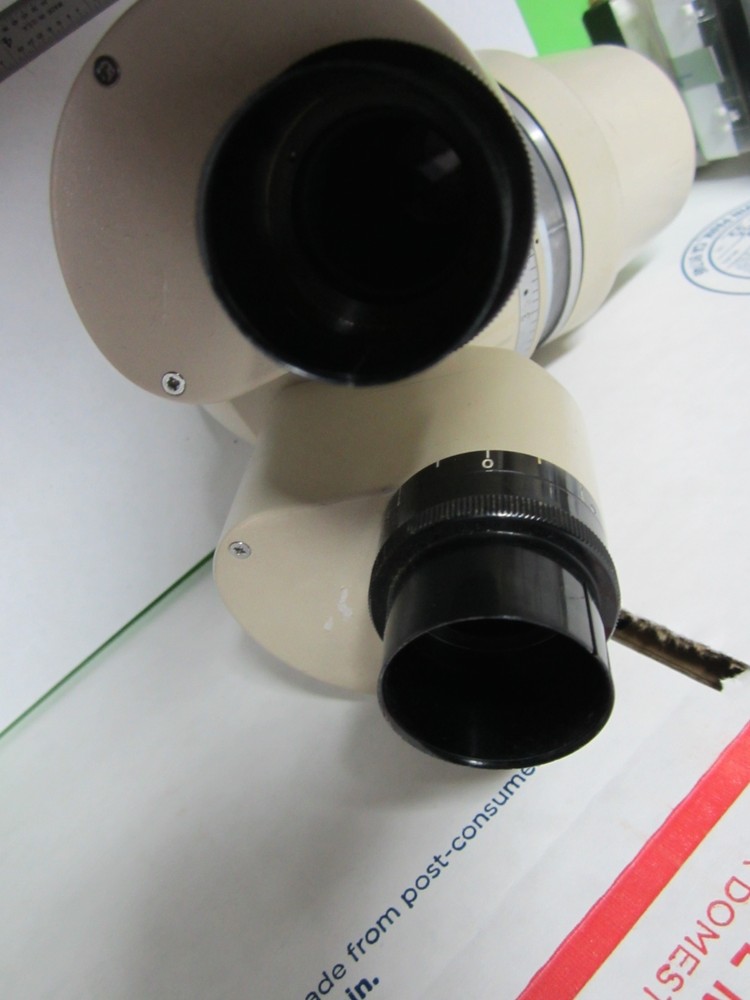 STEREO MICROSCOPE HEAD OLYMPUS PART 338909 OPTICS WITHOUT EYEPIECE BIN#L4-14