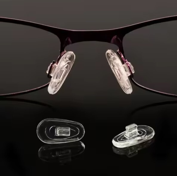 4 Pcs Soft Nose Pads Push in Silicone Air Chamber Anti Slip Eyeglasses