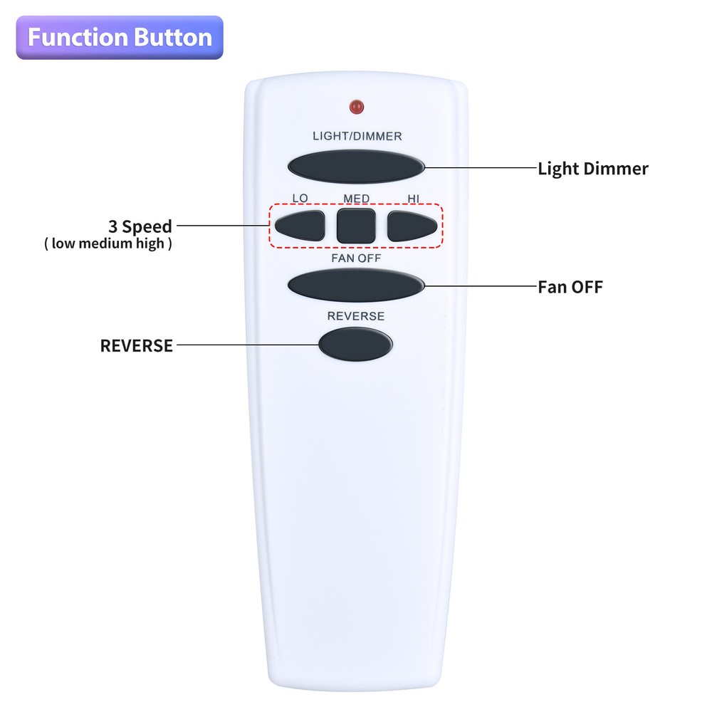 For Hampton Bay Remote Control UC7078T Reverse Button