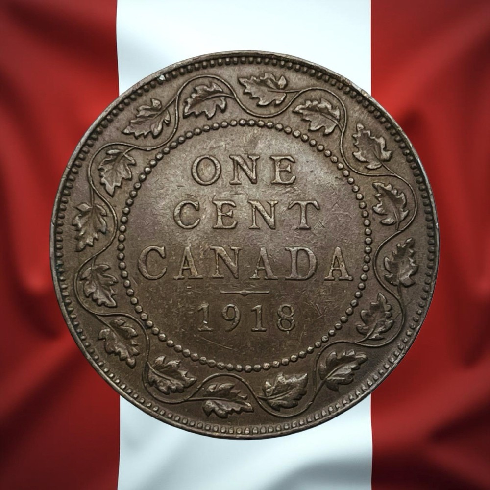 1918 Canada Large Cent - George V - Combined Ship