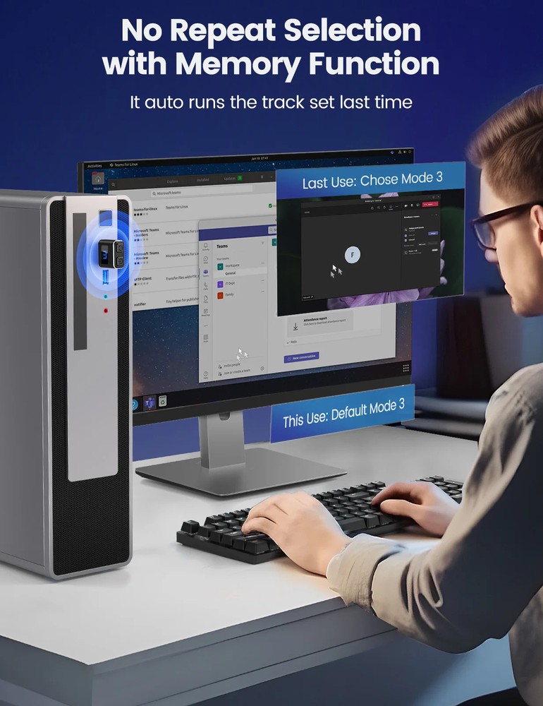 Mouse Jiggler, USB Mouse Mover Undetectable, Automatic Shaker with Separate Mode