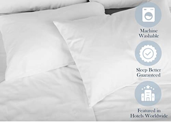 Feather/Down-Proof00% Cotton, Pillow Protector - Reduce Pokes with King 1