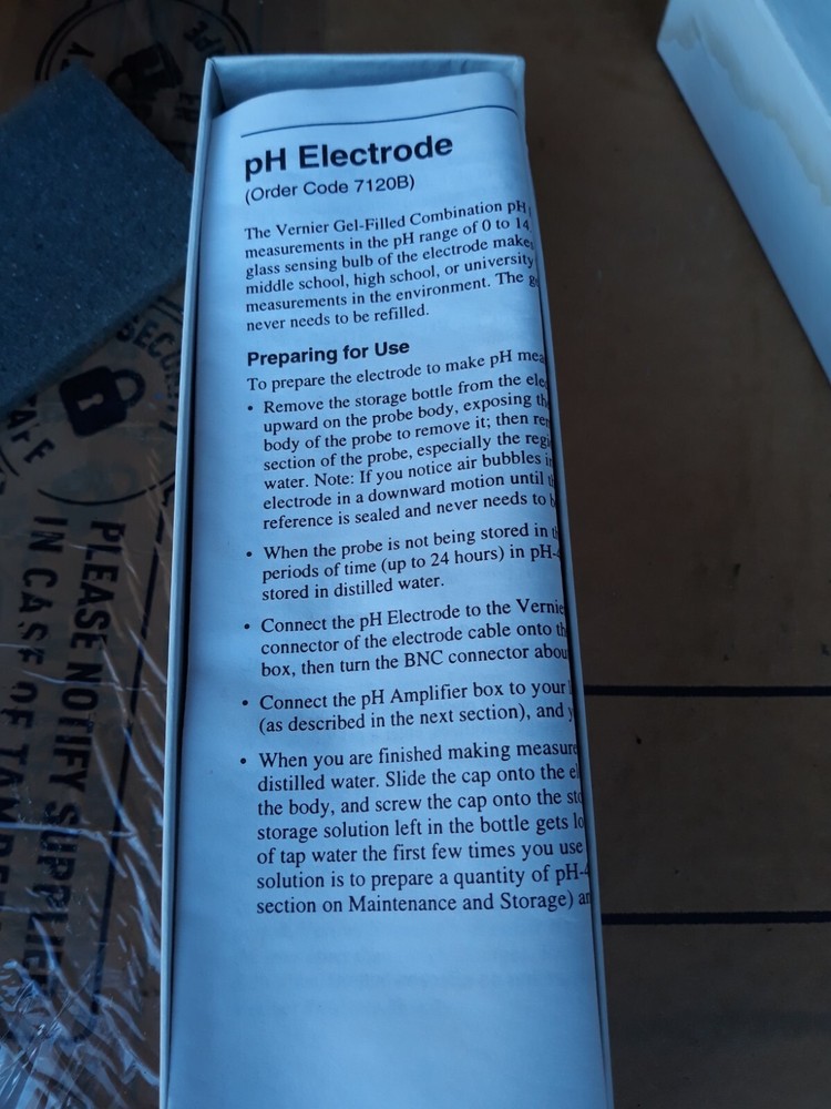 Vernier Software pH Electrode 7120B