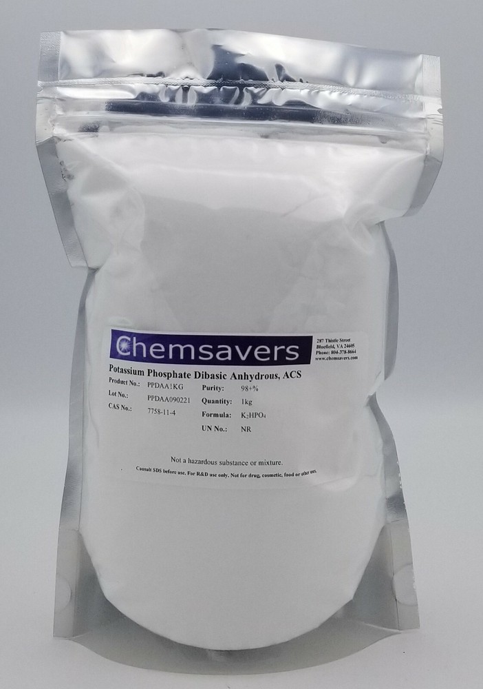 Potassium Phosphate Dibasic Anhydrous, ACS, 98+%, 1kg