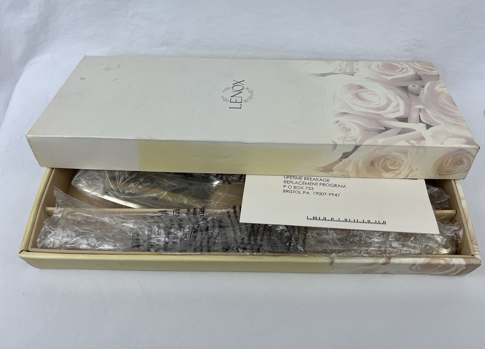 Lenox Forevermore 2-Pc Dessert Set Cake Server Knife Silver Stainless Heavy