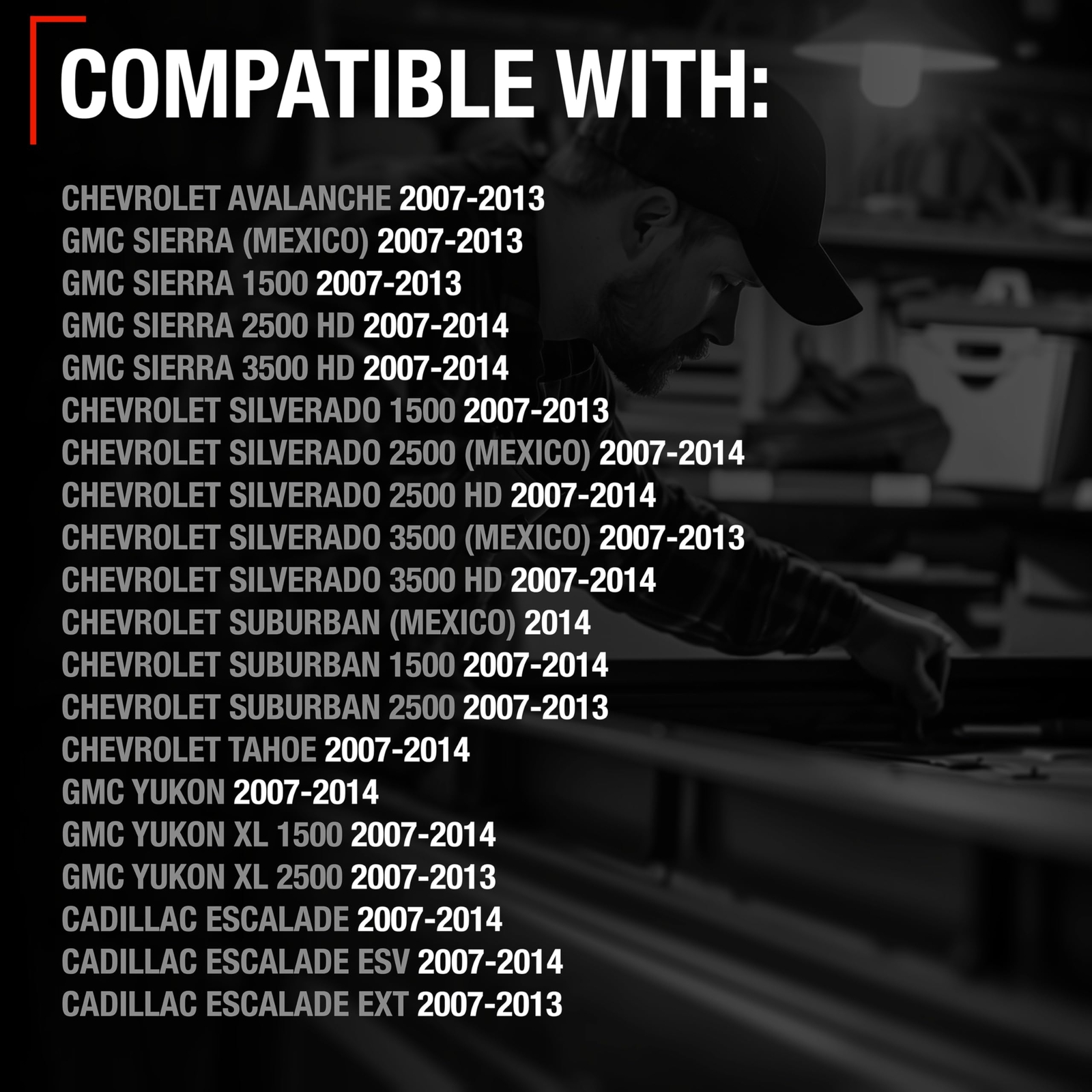 Driver Door Handle for Silverado, Sierra, Escalade - Chrome, Keyhole - Front ...