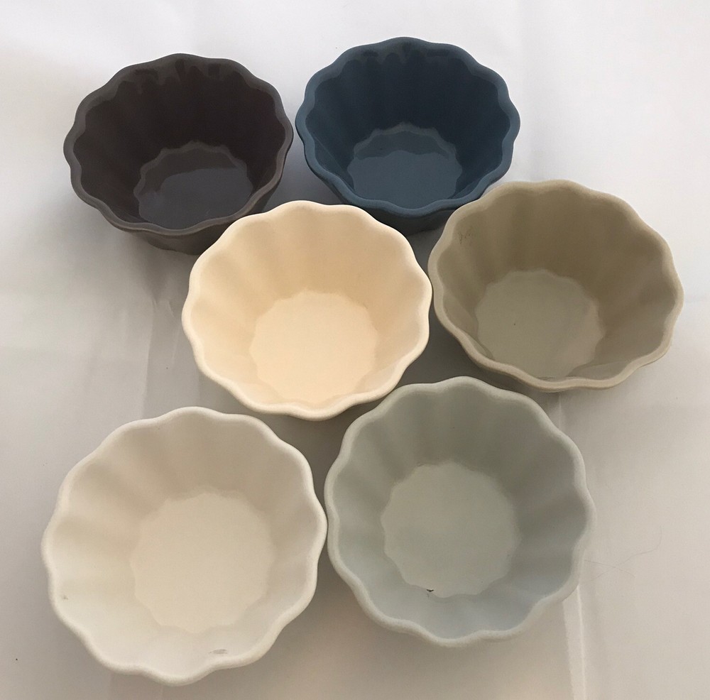 6 Dowan Ceramic Ramekins, Serving Bowls for Souffle, Creme Brûlée 6 oz.