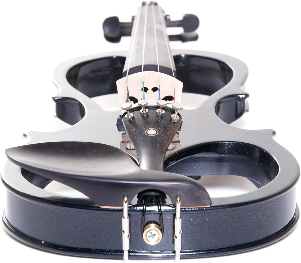 Electric Violin 4/4 Full Size Silent Violin Set for Beginner, Solid Maple Wood S