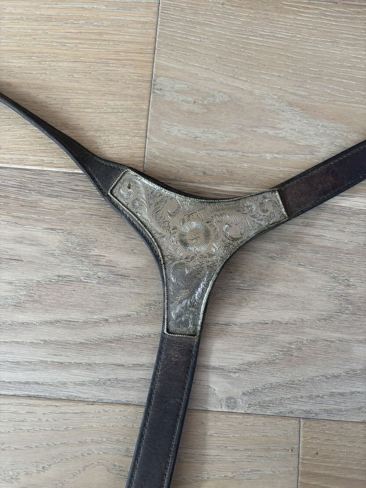 Silver Mounted Western Horse Breast Collar