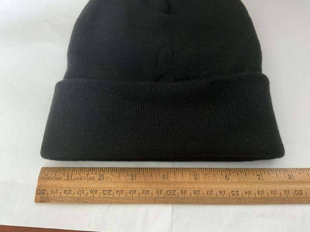 Rhode Island Correctional Officer Hat patch Sewn on Black Watch Cap