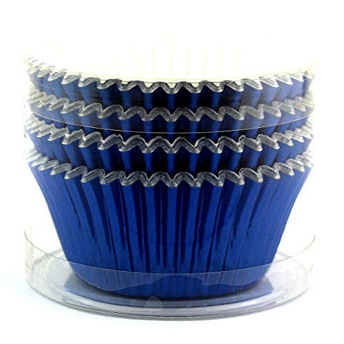 Eoonfirst Foil Cupcake Liners Standard Baking Cups 100 Pcs (Navy Blue)