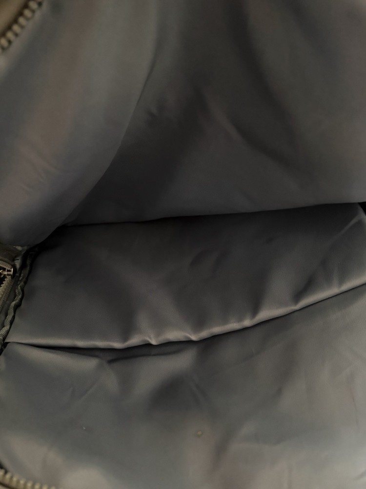 Gray Nylon Laptop Backpack with Zipper Closure, Adjustable Straps, 4 Pockets