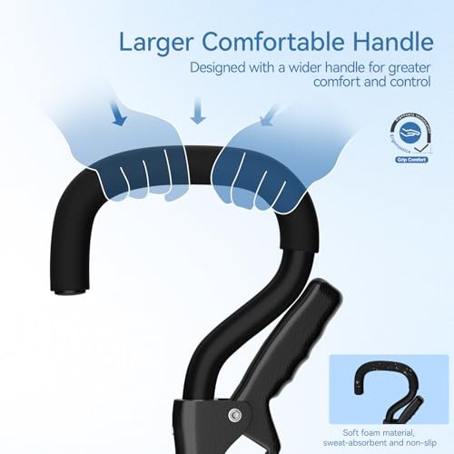 Canes for Women/Men with Second Handle, Foldable & Adjustable Walking black