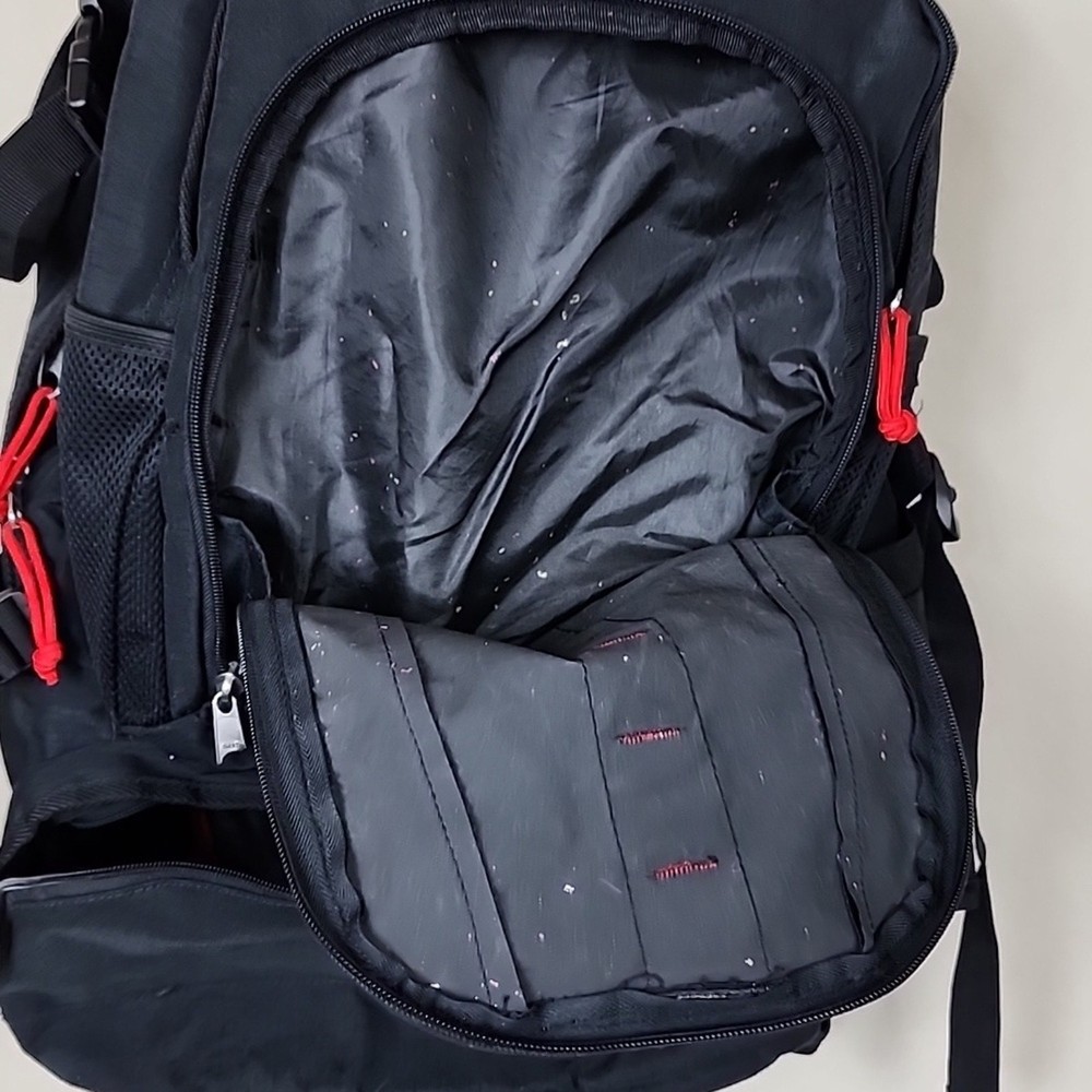 Black Vintage TCM Hiking Camping Backpack