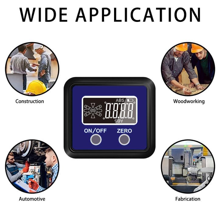 Digital Angle Gauge Protractor Inclinometer Level Box with Magnetic Base