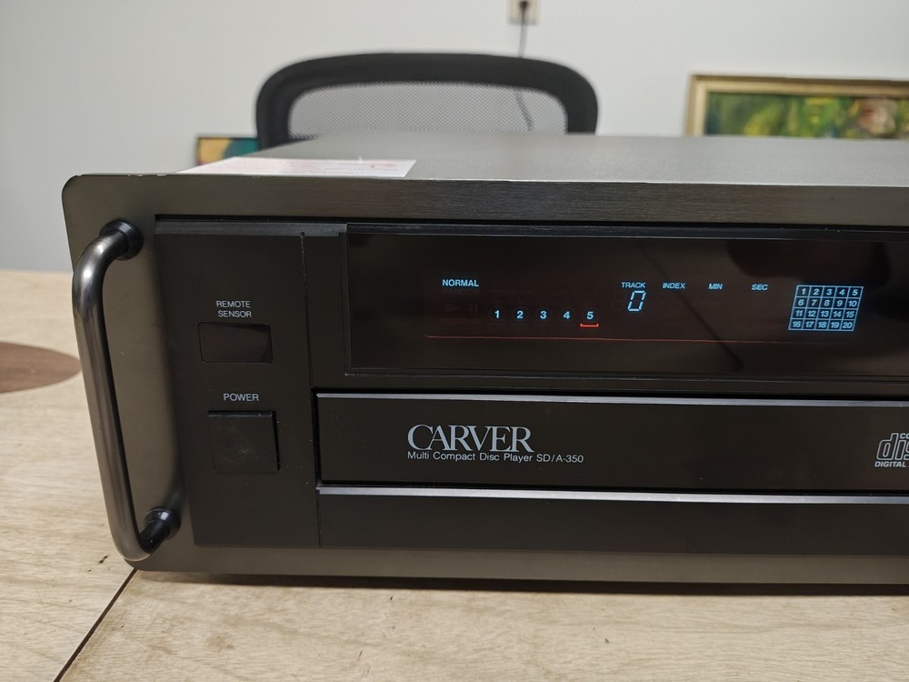 CARVER SD/A-350 FIVE DISC CD PLAYER Tested Working No Remote