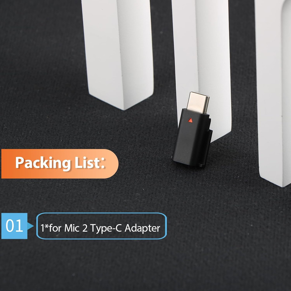 For DJI MIC 2 Adapter Type-C Phone Wireless Microphone Receiver for Mic 2 Type-C