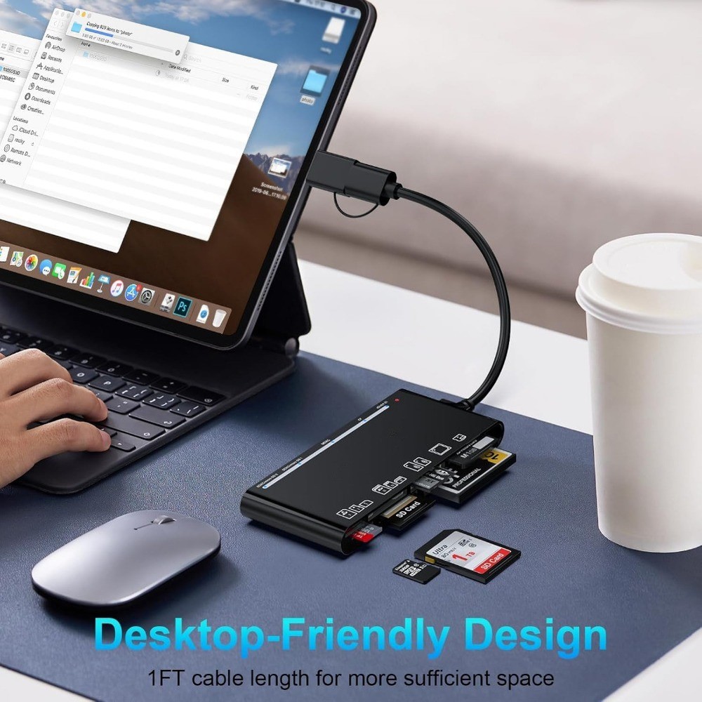 USB 3.0 Memory Card Reader Adapter Hub, for SD, CF, TF, Micro SD, XD, MS 7 in 1