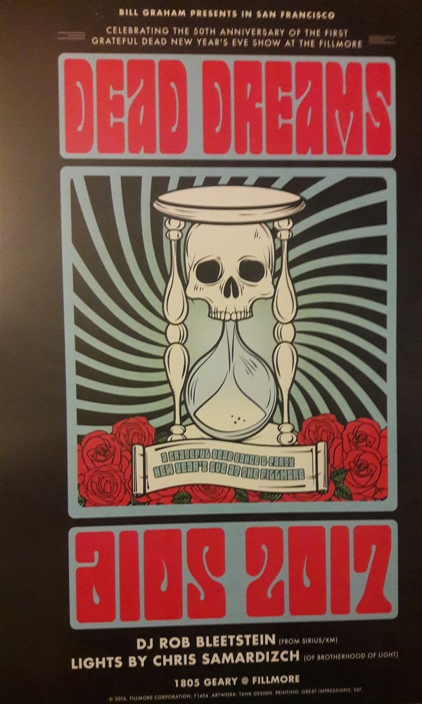 Mint Grateful Dead Dreams NYE Fillmore Poster 2016 a