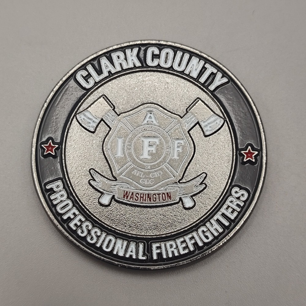 Wwashington Clark County Professional Firefighters Challenge Coin