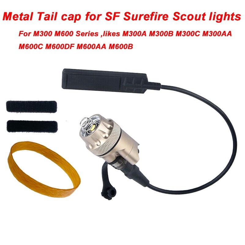 Flashlight DS00 Tail cap With Switch For Surefire M300 M600 Series Scout lights