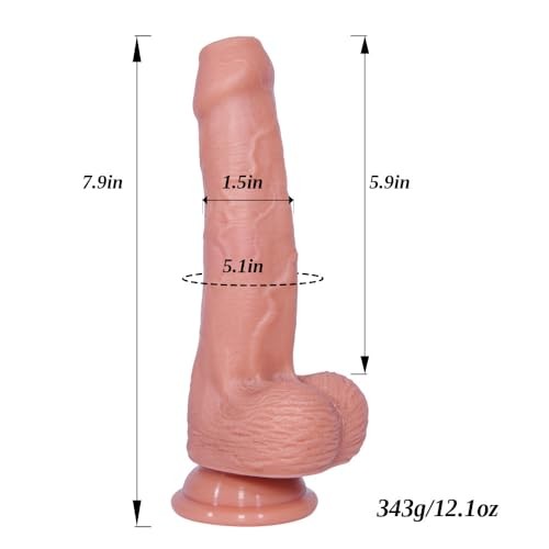 8 Inch Uncut Silicone Realistic Dildo Retractable Foreskin Anal Vaginal Sex Toy