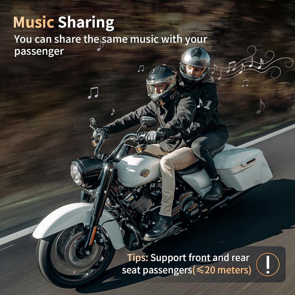 2X FX8 PRO Motorcycle Intercom Helmets Bluetooth Headset Quick Pairing 3 Sounds