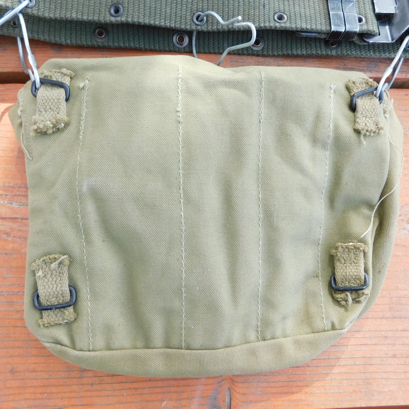 WWII Era US Army M-1928 Canvas Meat Can or Mess Kit Pouch