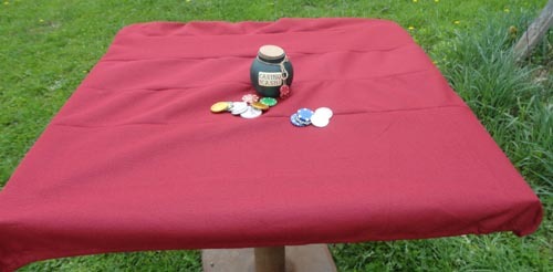 Felt poker table cover for BIG rectangle table