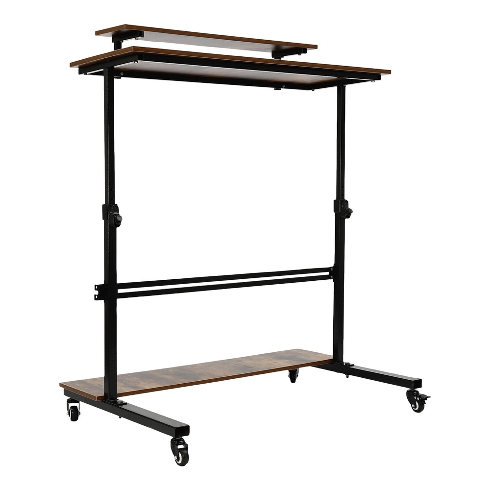 Adjustable Height Computer Laptop Desk Rolling Standing Table for Sofa Bedside