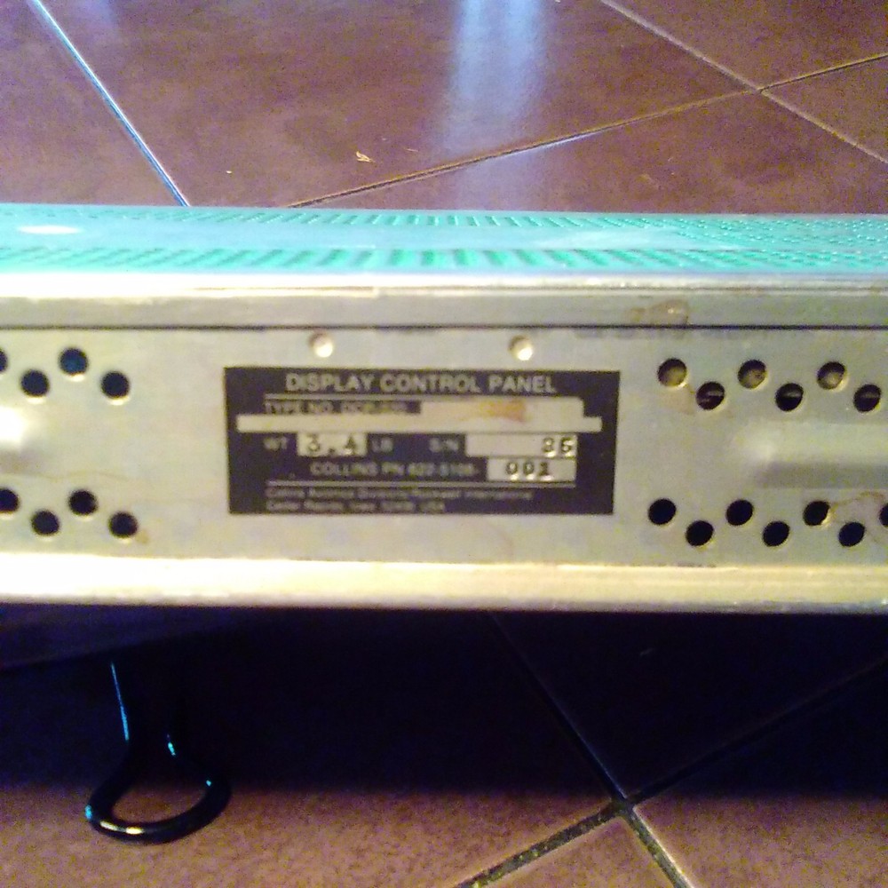 Collins DCP-320 EFIS Display Control Panel, 622-5108-001