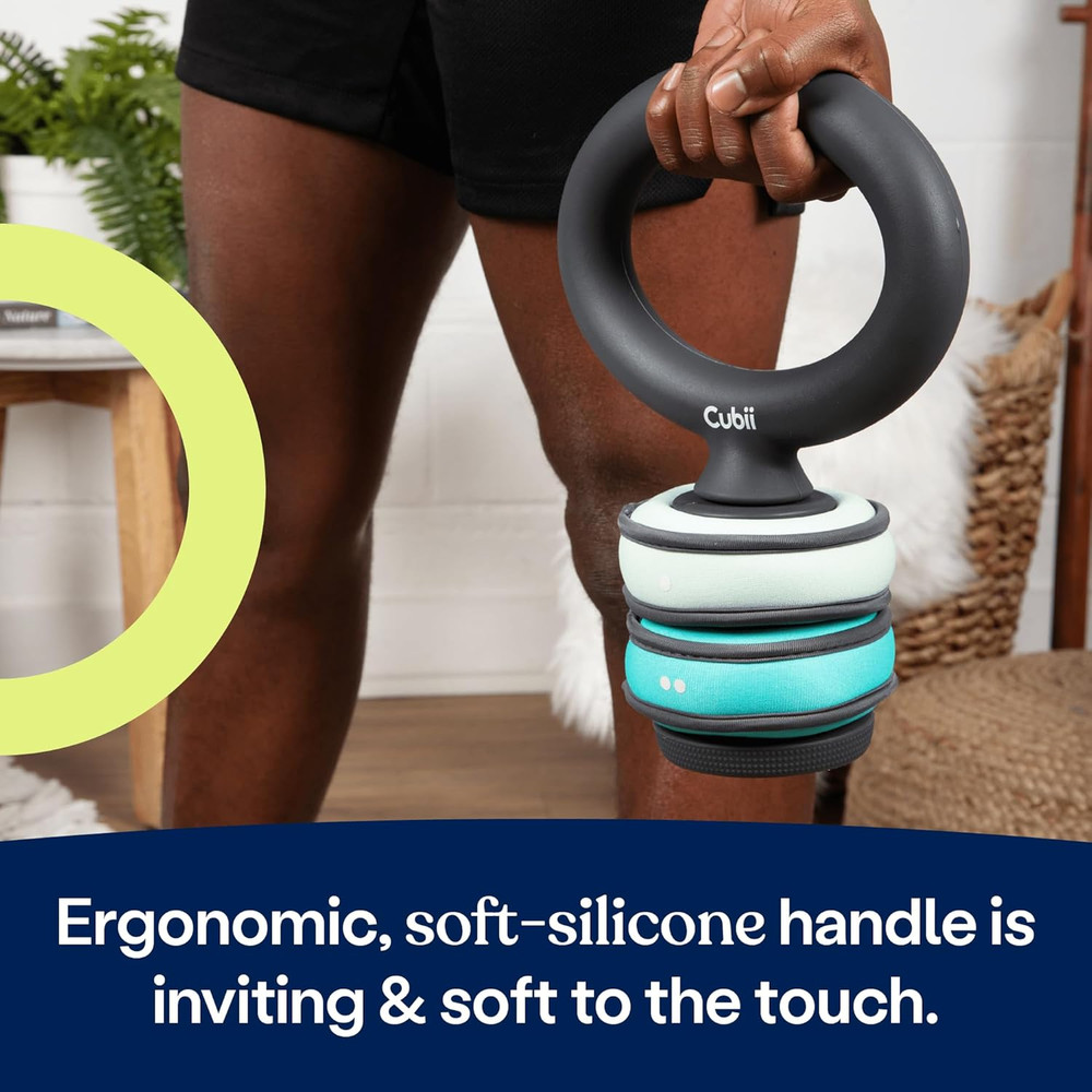 Build Adjustable Kettlebell Set - Includes Two Softrings Removable Interchangea