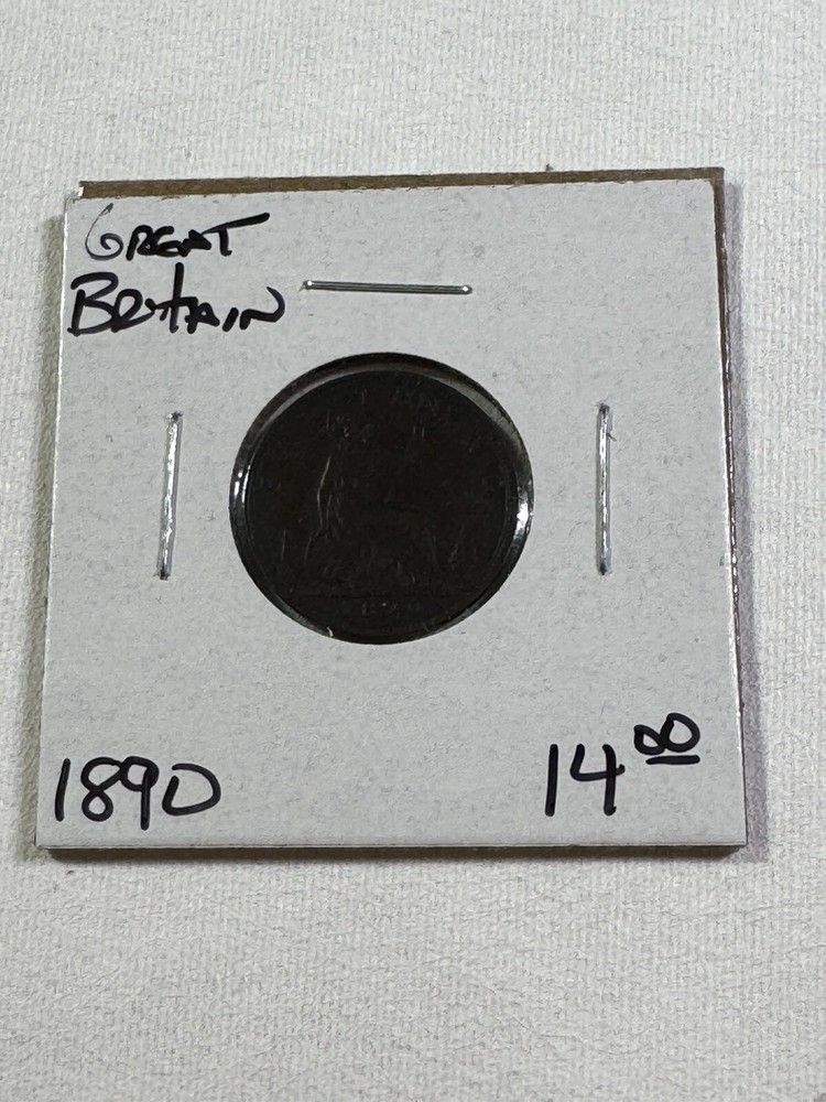 1890 Great Britain Farthing Bronze Coin