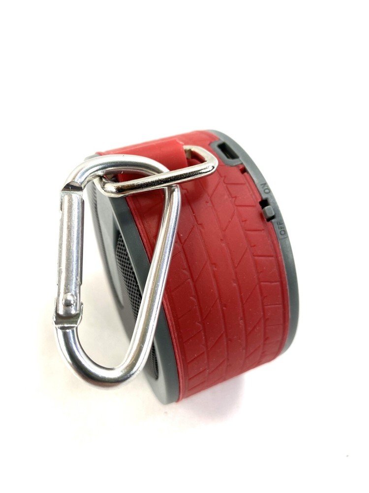 Solaray Rugged Tire Pattern (red) Outdoor Wireless Bluetooth Speaker with Clip