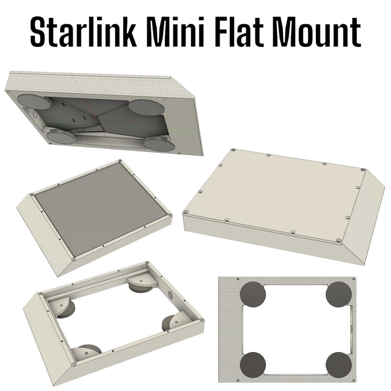 Starlink Mini Flat Mount All Weather - RV's Trucks Cars Boats - Made In USA!