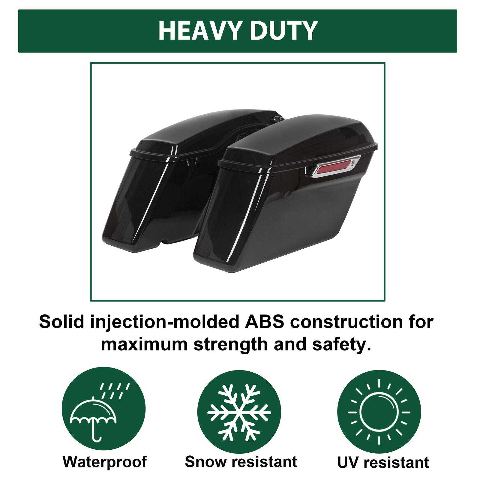 Gloss Black Hard Saddle Bags Saddlebags For 93-13 Harley Road King Glide FLHTCH