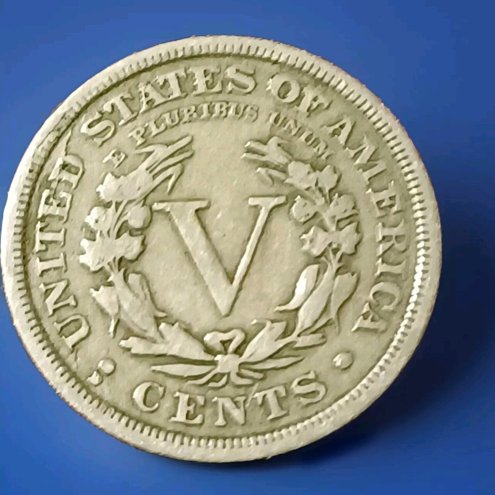 NICE 1912-D LIBERTY "V" NICKEL - VF ~Reverse LAMINATION ERROR~