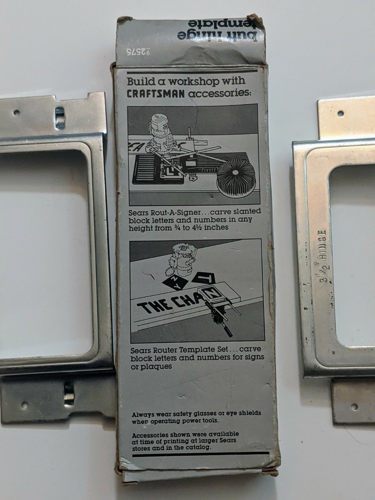 Vintage Sears Craftsman Butt Hinge Template 9-2575 Hardware